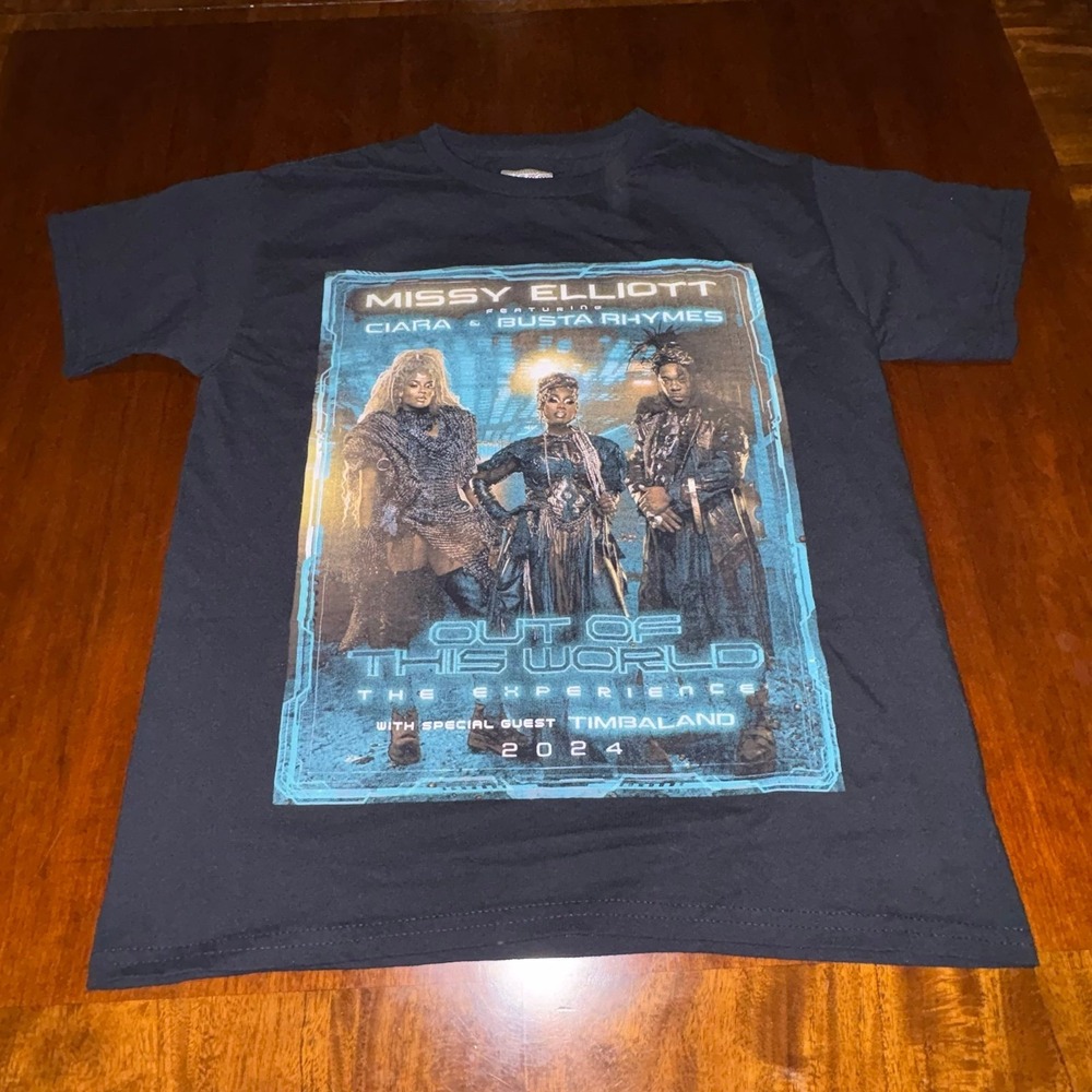 Missy Elliott Out Of This World Tour 2024 Tee Ciara Busta Rhymes‎ S